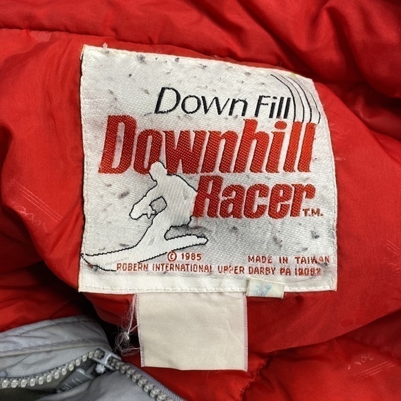 Vintage Downhill Racer Down Filled Puffer Jacket Men's Size Large - Picture 3 of 10